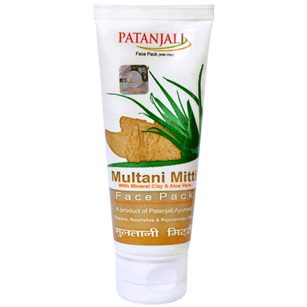 vаска Мултани Митти с лечебной глиной Патанджали (Multani Mitti face pack Patanjali), 60 гр
