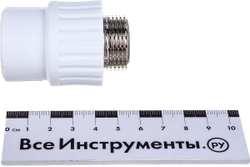 Муфта комбинированная PPR нар. р. 25х3/4, белый, РТП (10665)