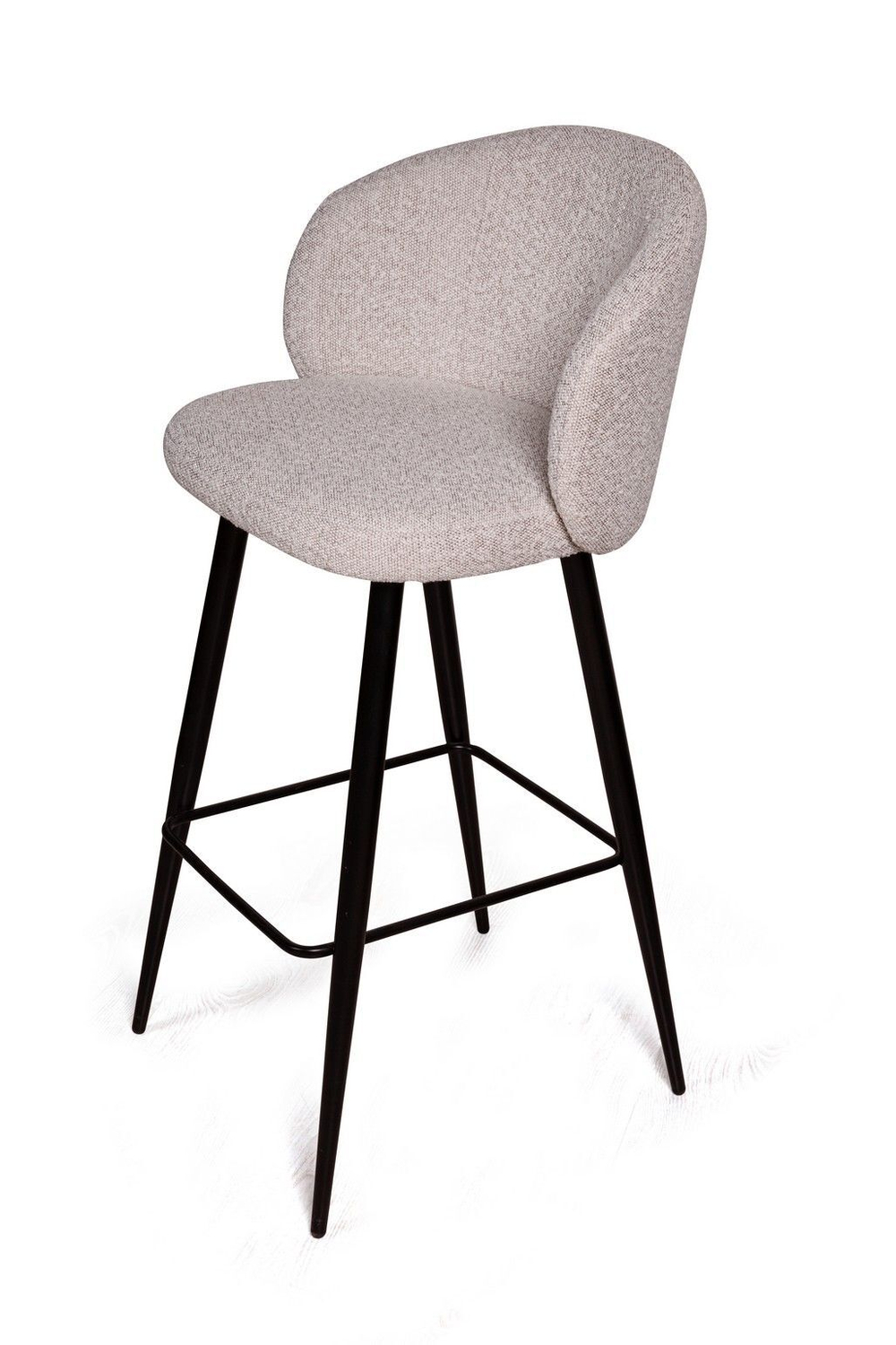 Стул барный Vito поворотный 360 градусов, букле серый