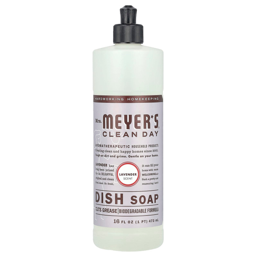 Mrs. Meyers Clean Day, средство для мытья посуды, лаванда, 473 мл (16 жидк. унций)