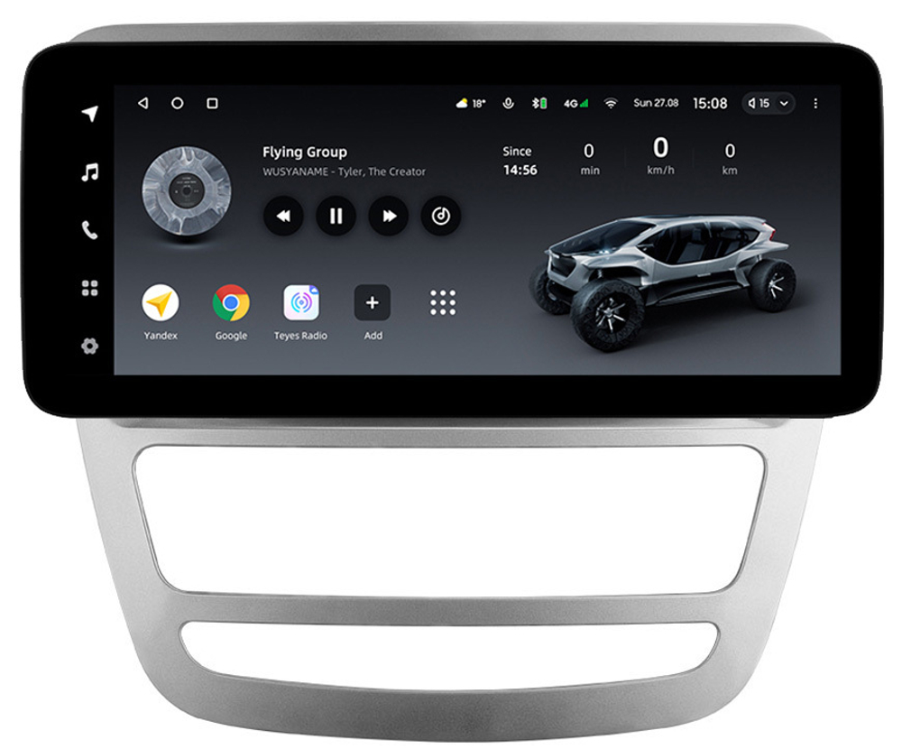 Магнитола Sollers ST6 (взамен монохром экрана), JAC T6 - Teyes LUX ONE ROUND монитор 12.3" 2K QLED на Android 10, CarPlay, 4G SIM-слот