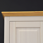 Тумба в гостиную Ландхаус 130х38х130 см, белый комод из массива сосны с 3 ящиками