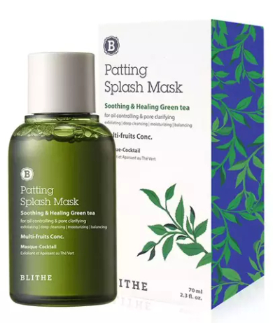Blithe Сплэш-маска для восстановления «Смягчающий и заживляющий Зеленый Чай» - Soothing&healing green tea splash mask 70мл