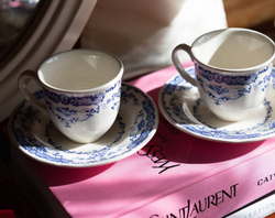 Чайная чашка с блюдцем Bitossi Home Blue Rose