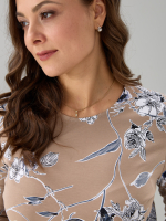 Лонгслив ЛНкл-081/бежевый-плетистаяроза