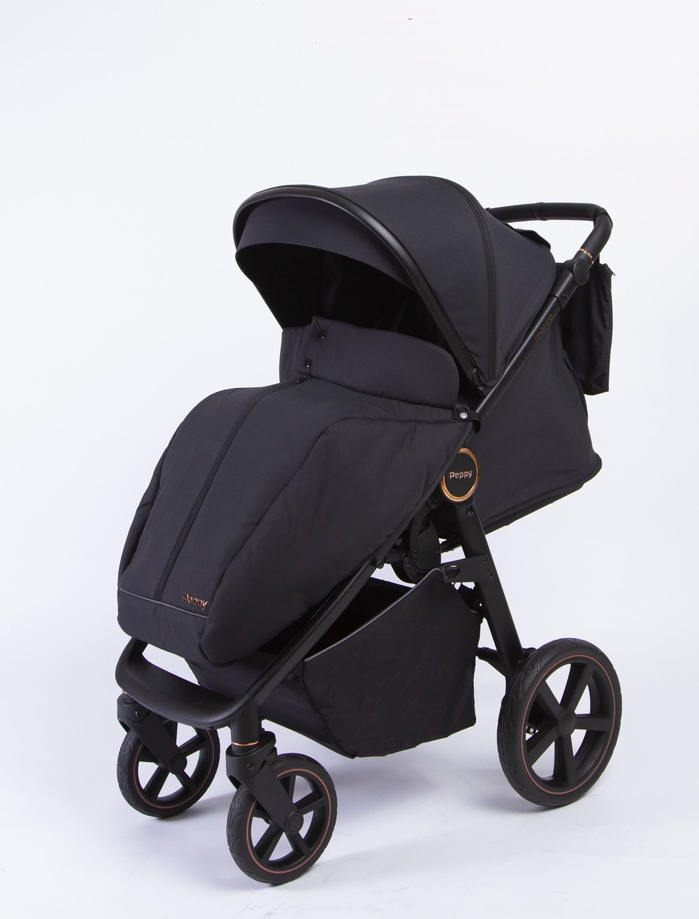 Прогулочная коляска Peppy Marco Rose black