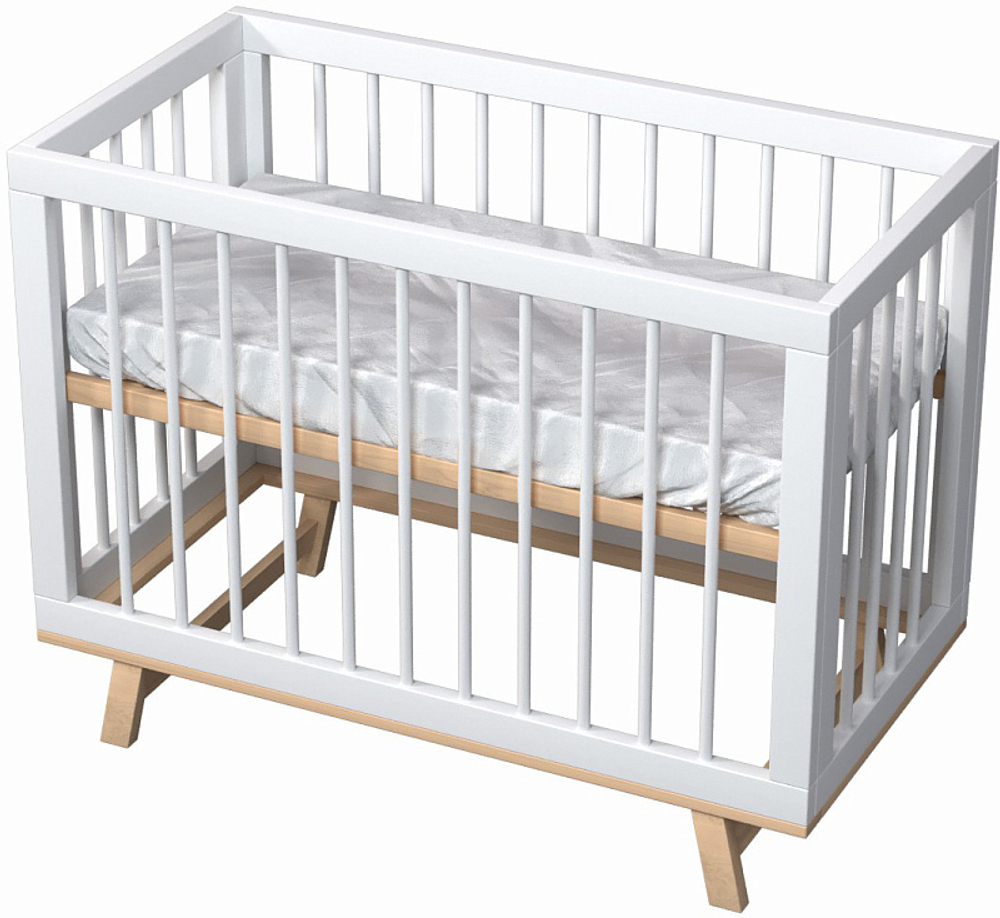 Кроватка детская Lillaland Lilla Aria белый/бежевый