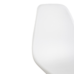 Стул CINDY (EAMES) (mod. 1801) дерево бук/металл/сиденье пластик, 45x51x82 см, White (белый)