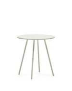 Montjoi Круглый уличный стол из стали с белой отделкой Ø 70 см