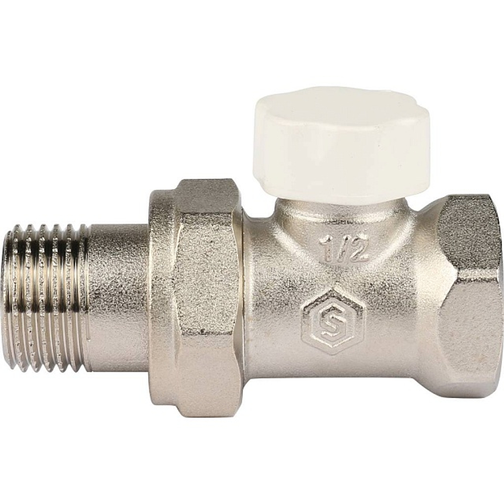 Клапан балансировочный прямой STOUT - 1/2" (ВР/НР-американка, PN10, Tmax 120°C)