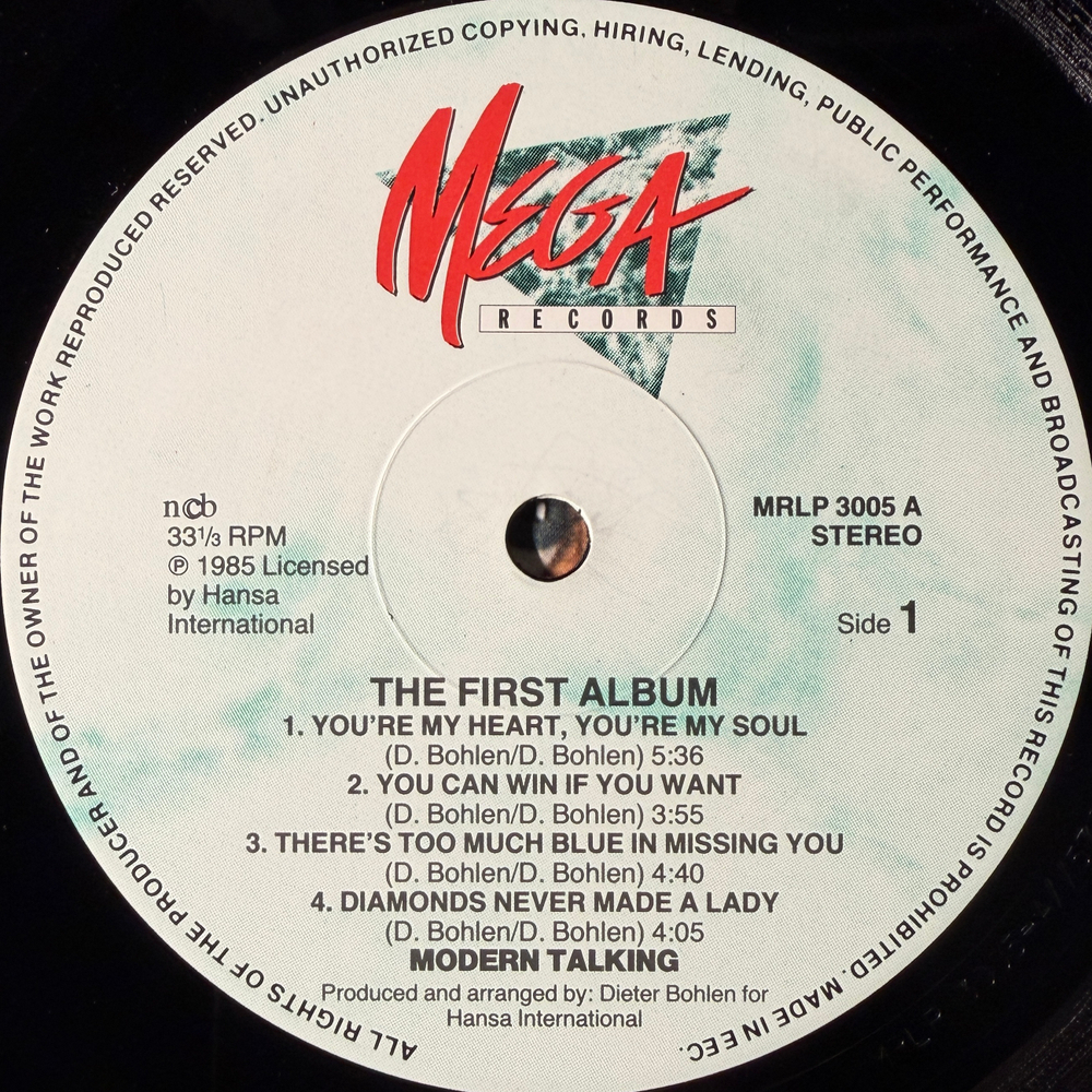 Modern Talking ‎– The 1st Album (Скандинавия 1985г.)