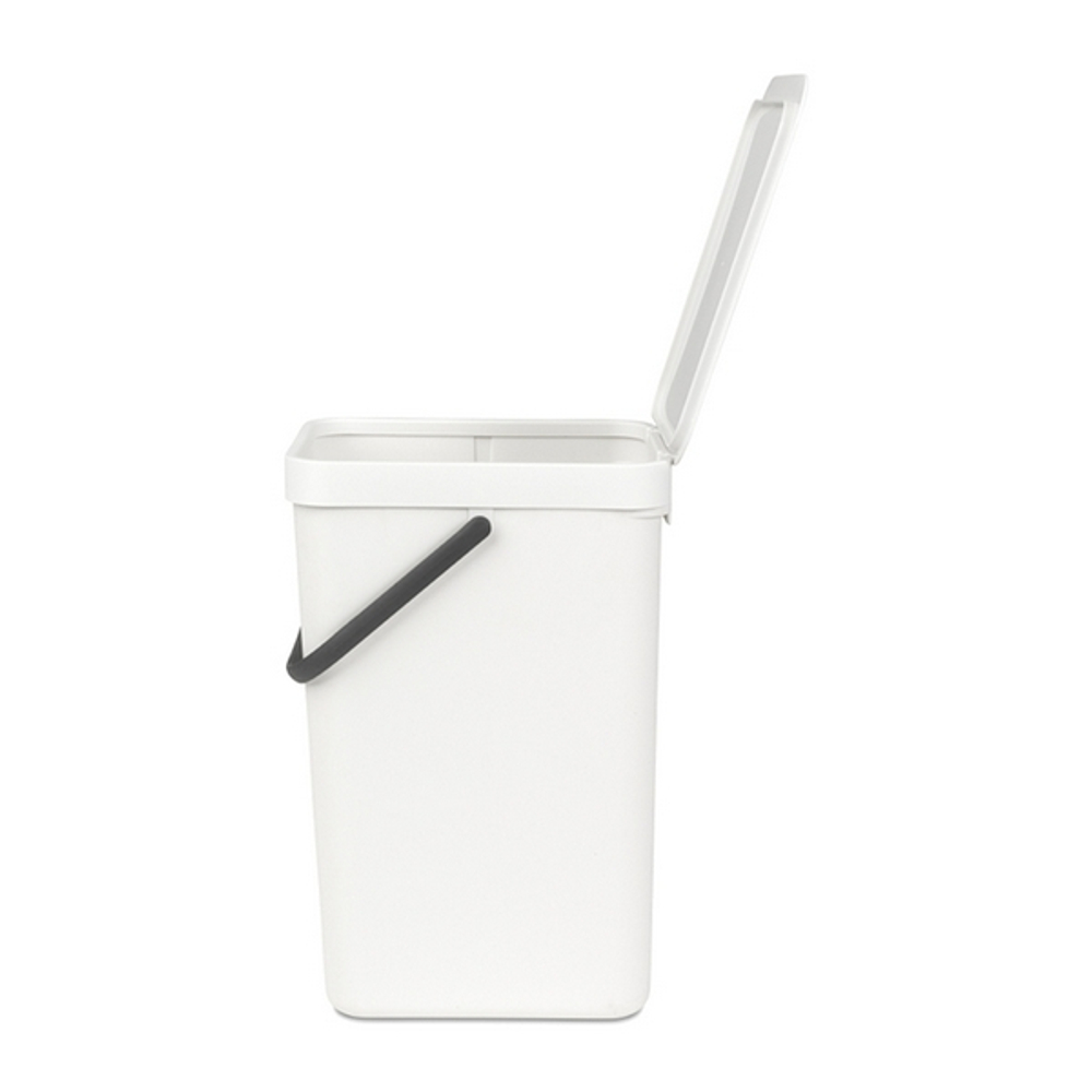 Ведро для мусора Brabantia Sort&Go белое 16л с крышкой