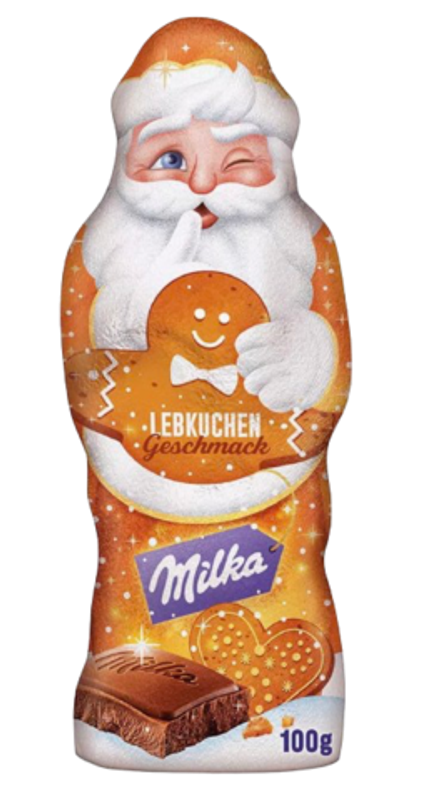 Шоколад Milka Xmas Santa Gingerbread со вкусом пряника