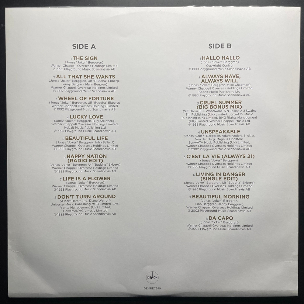 Ace Of Base ‎– Gold (Англия 2019г.) Gold