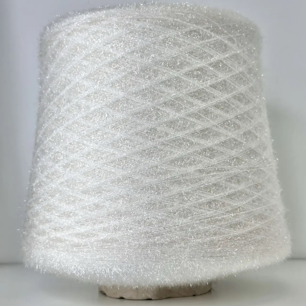 AURORA - Mister Joe; вискоза, люрекс, п/а; 800м/100гр; Травка мелкая; col. 605, цвет: белый жемчужный; S713