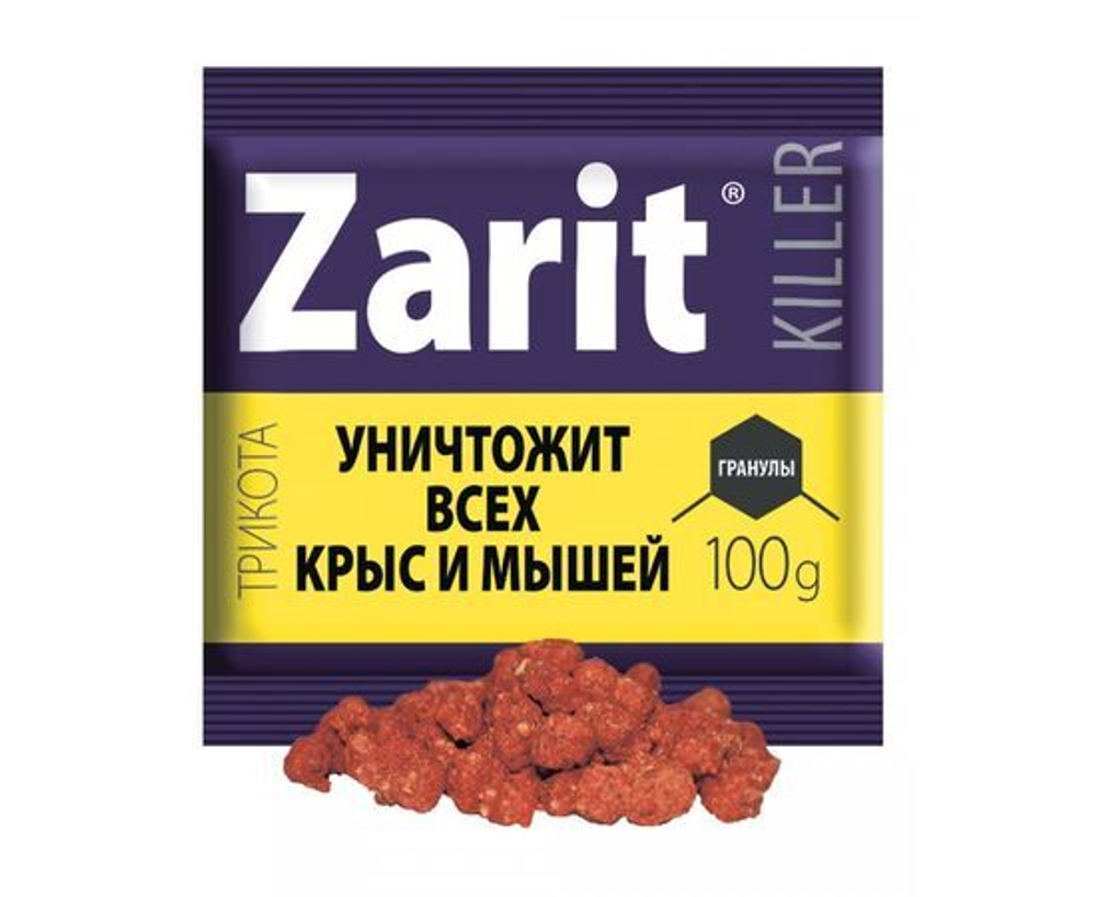 От грызунов приманка тесто-брикет аромат сыра Zarit ТриКота Истребитель (бродифакум) 20 шт. 200гр.(комплект 3 шт.)