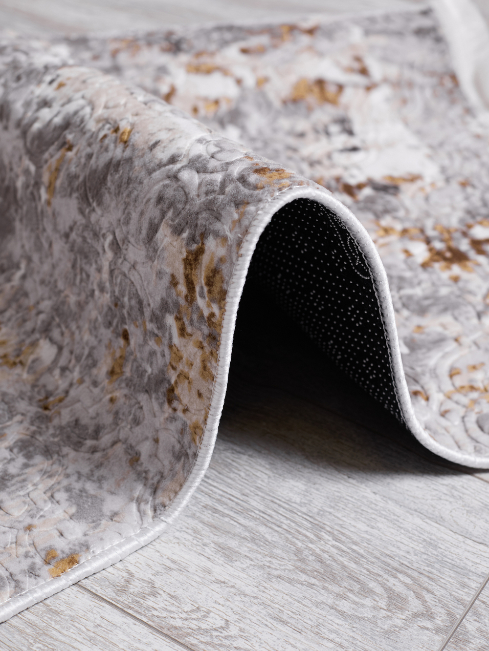 Набор ковриков для ванной и туалета, 60x100/50x60 см, цвет Серый с узором