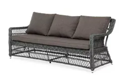 "Гранд Латте" диван трехместный из искусственного ротанга, цвет графит