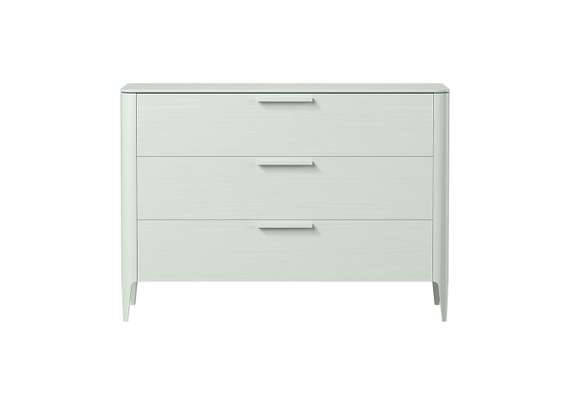 Комод Type 3 ящика, массив дуба, 120 см (белый)