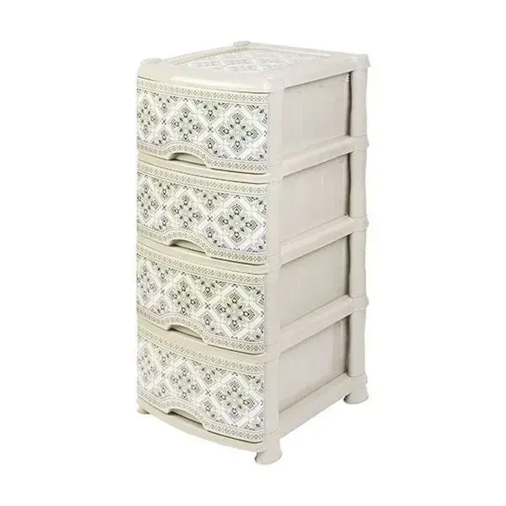 Комод 4 секции декор Мозаика (латте)