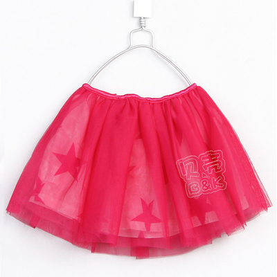 Юбка детская пышная с принтами звезд на подкладке