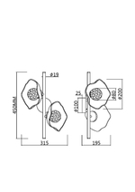 Настенный светильник (бра) Maytoni MOD207WL-02BS
