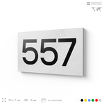 Номер на дверь 557, табличка на дверь для офиса, квартиры, кабинета, аудитории, склада, белая 120х70 мм, Айдентика Технолоджи