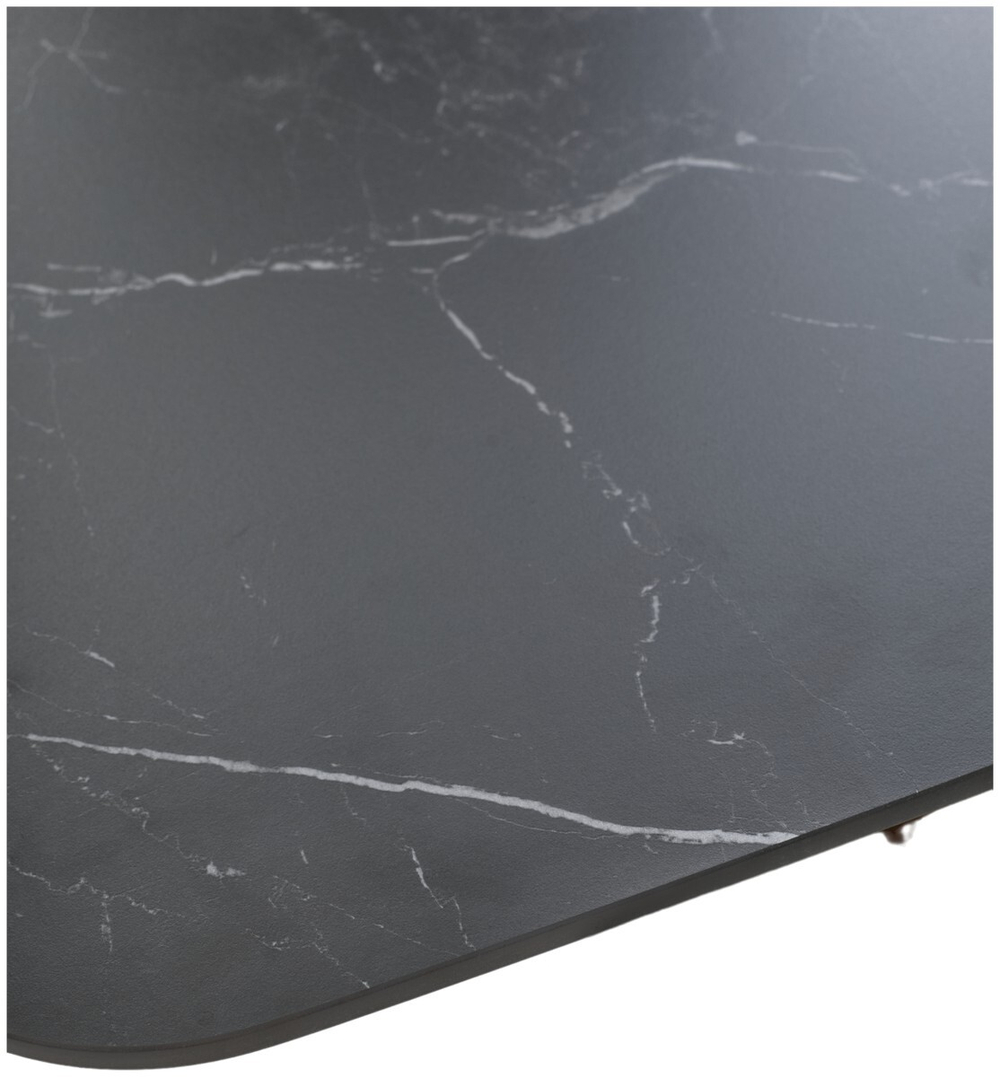 Стол BLANCO 160 MATT BLACK MARBLE SOLID CERAMIC / Орех, ®DISAUR