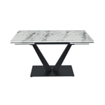 Стол раскладной Malibu (140+40+40), керамика глянцевая Ice Jade