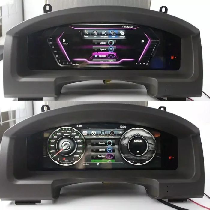 Электронная панель приборов Toyoya Land Cruiser 200 2015-2021 - Kuberg NH-LCD-T02 с сенсорным LCD / ЖК 12.3" экраном QLED