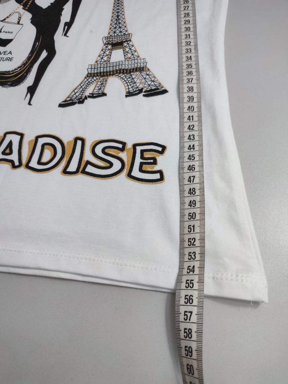 Футболка белая с принтом 42 размер