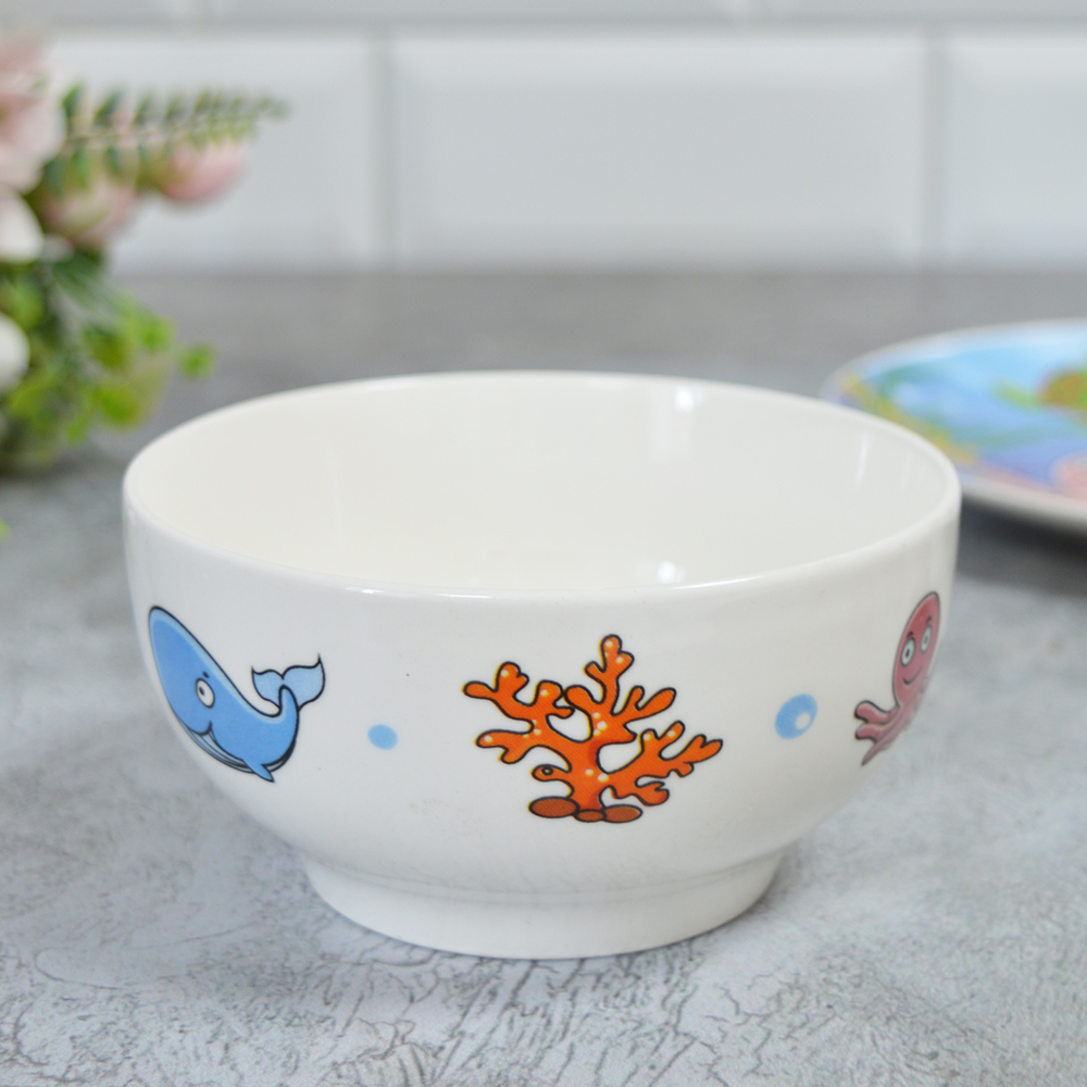 Набор керамической посуды 3 предмета: кружка 8*7см, тарелка плоская 18см, тарелка суповая 11*5.5см.