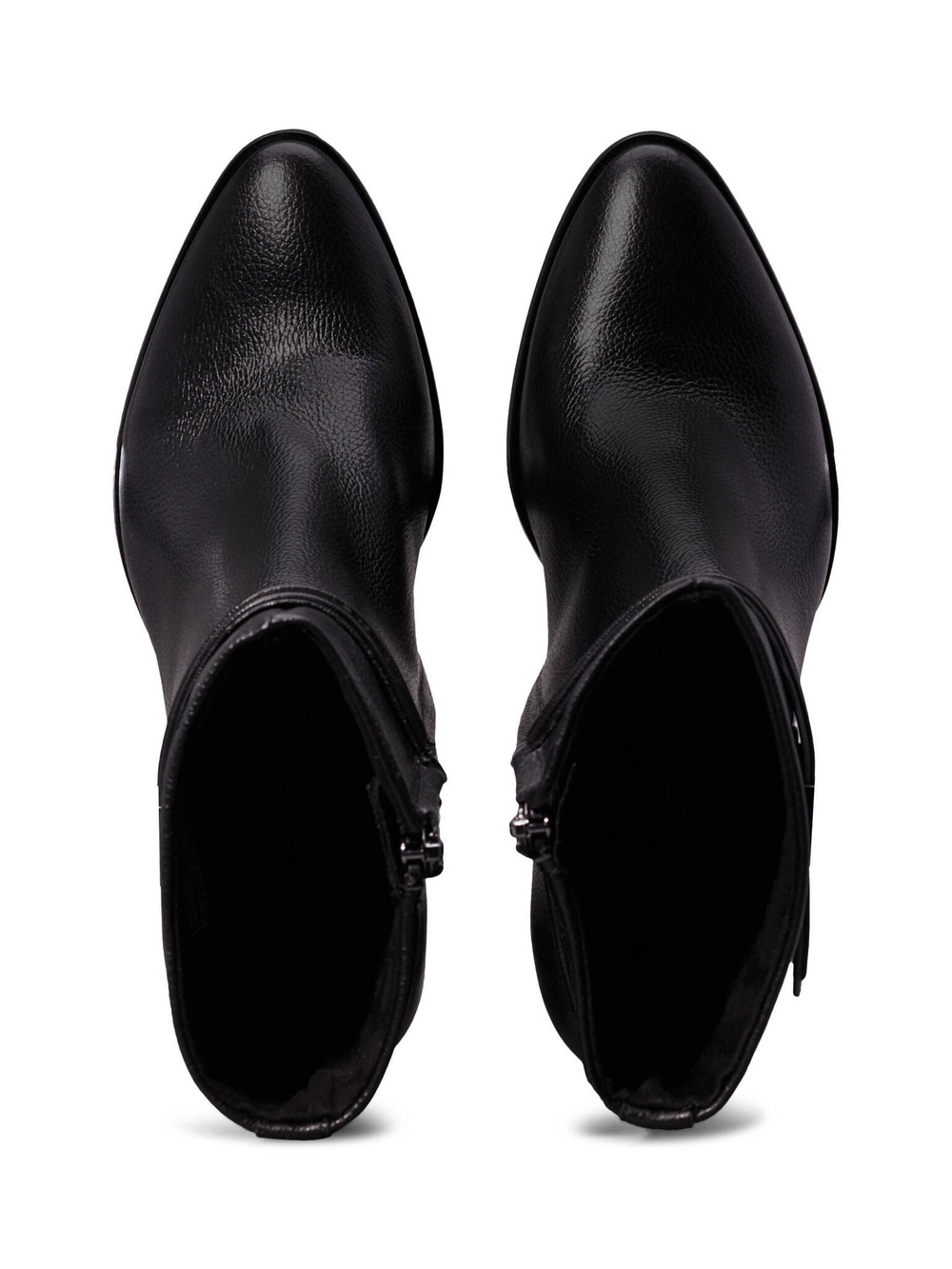 Кожаные ботильоны на каблуке Calvin Klein - черный(HW0HW02185)