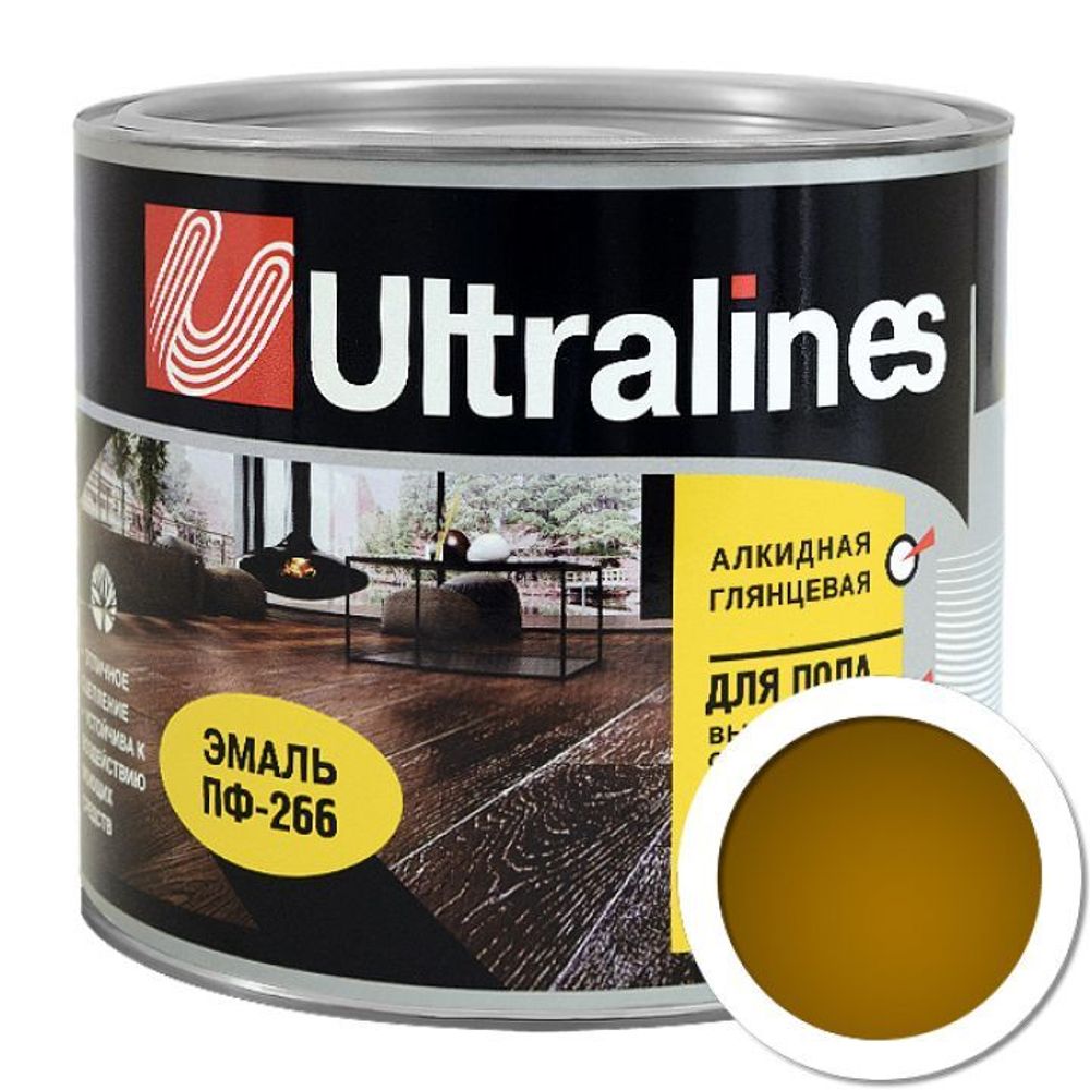 Эмаль ПФ-266 РАДУГА Ultra Lines золотисто-кор.  0,8кг