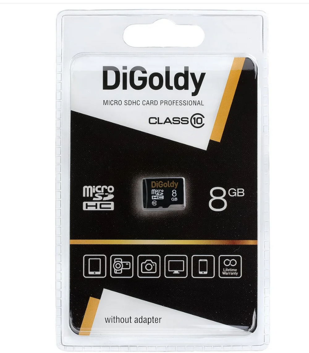 Карта памяти Micro SDHC 8 GB DiGoldy Класс 10