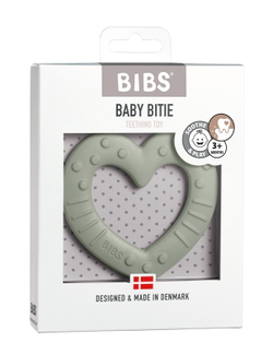 Силиконовый прорезыватель BIBS Baby Heart - Sage