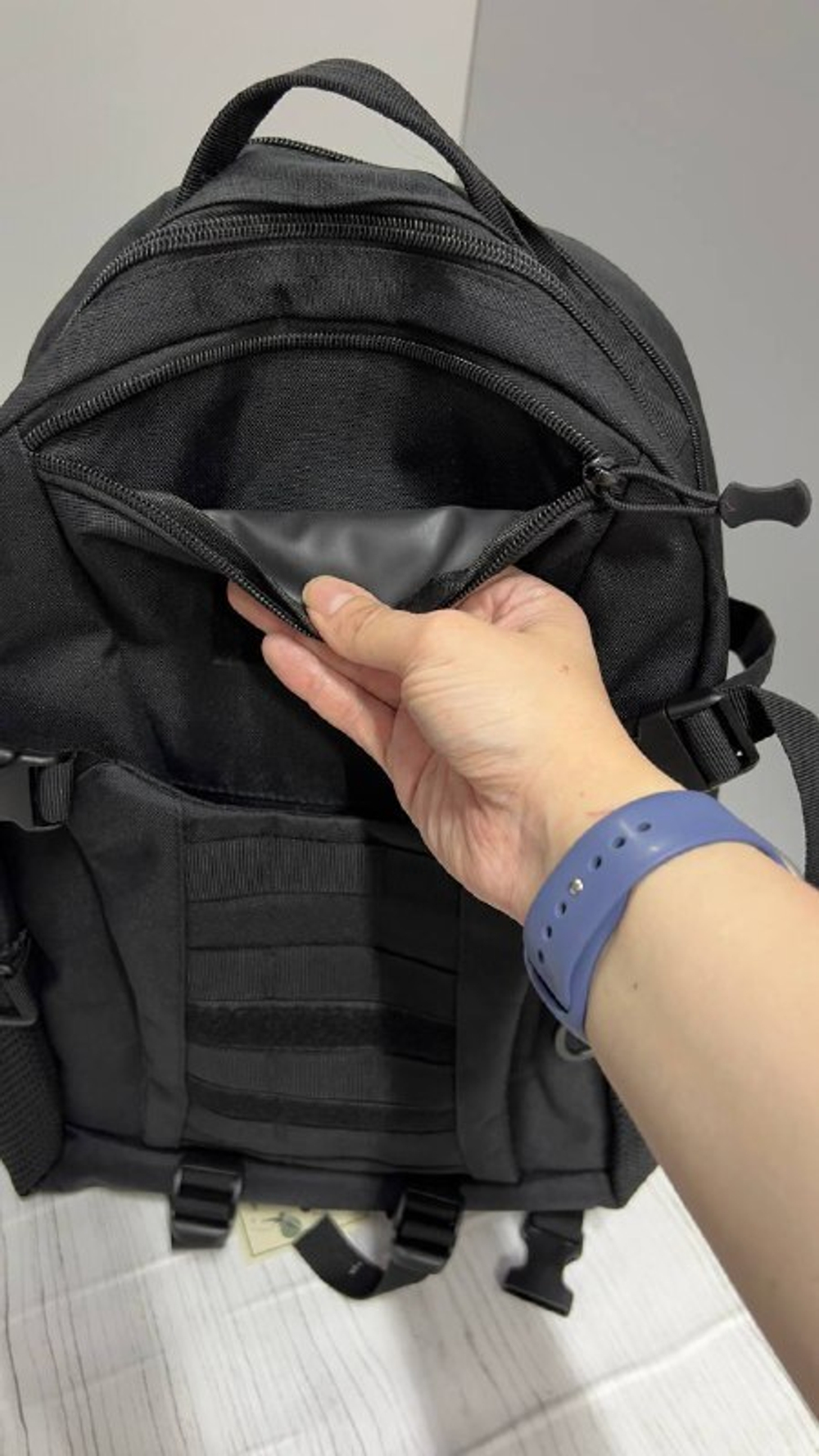 Универсальный тактический рюкзак 30-35л / чёрный