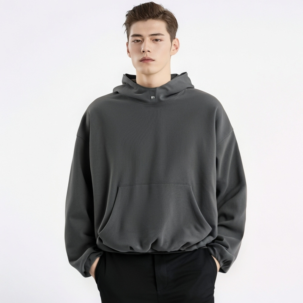 YEEZY x Gap x Balenciaga Logo Hoodie, темно-серый