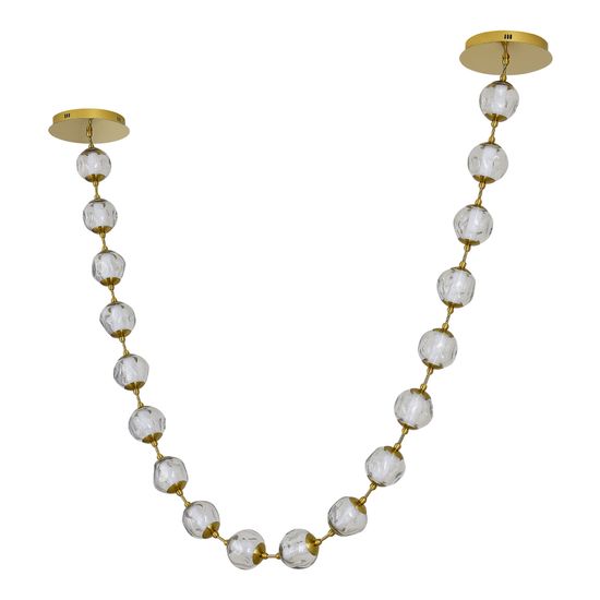 SL6520.303.18 Светильник подвесной ST-Luce латунь/прозрачный с пузырьками воздуха LED 1*90W 4000K HELMI