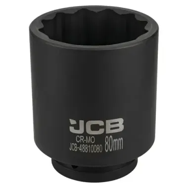 Головка ударная глубокая 80мм (12гр.), 1'' JCB JCB-48810080