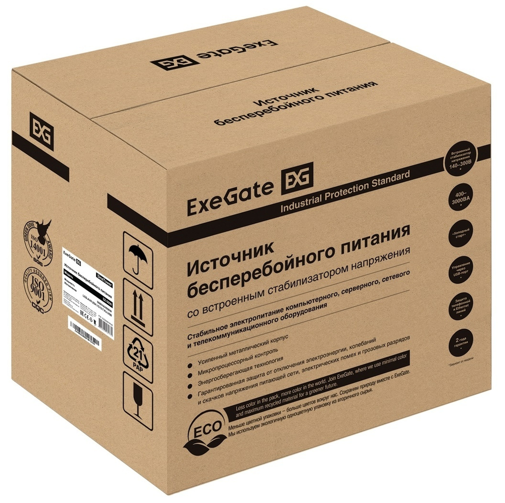 Комплект  Exegate SineTower SZ-5000.LCD.AVR.2SH.1C13.T.RJ.USB