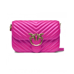 MINI LOVE BAG BELL CHEVRON - fuchsia