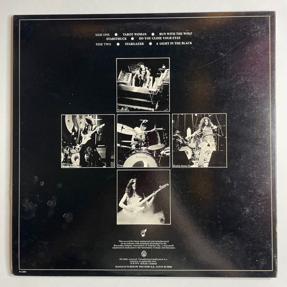 Винтажная виниловая пластинка LP Ritchie Blackmore Rainbow Rising (Japan 1980) (No Obi) Tarot Woman MPX 4024