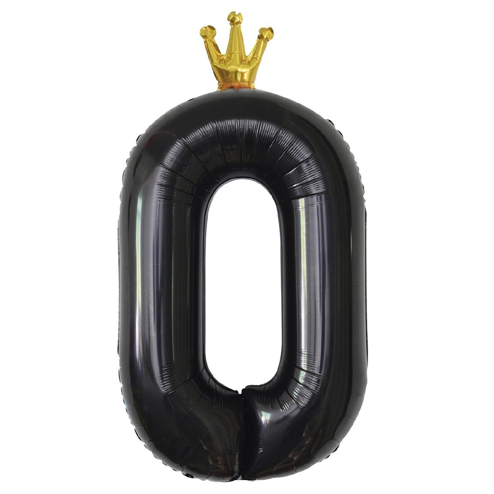 Фольгированные цифры с короной 102 см в ассортименте