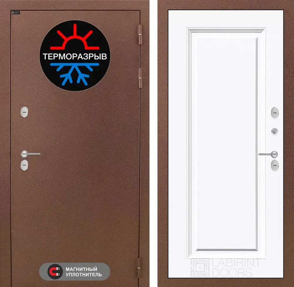 Дверь с терморазрывом входная Лабиринт Термо Магнит 27 Эмаль