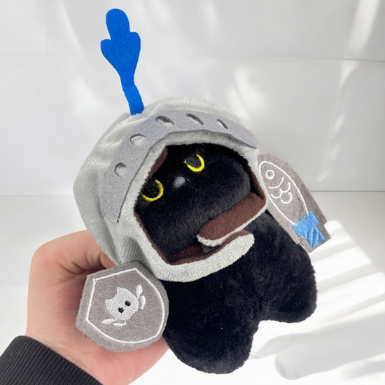 Мягкая-игрушка Котик-Рыцарь черный