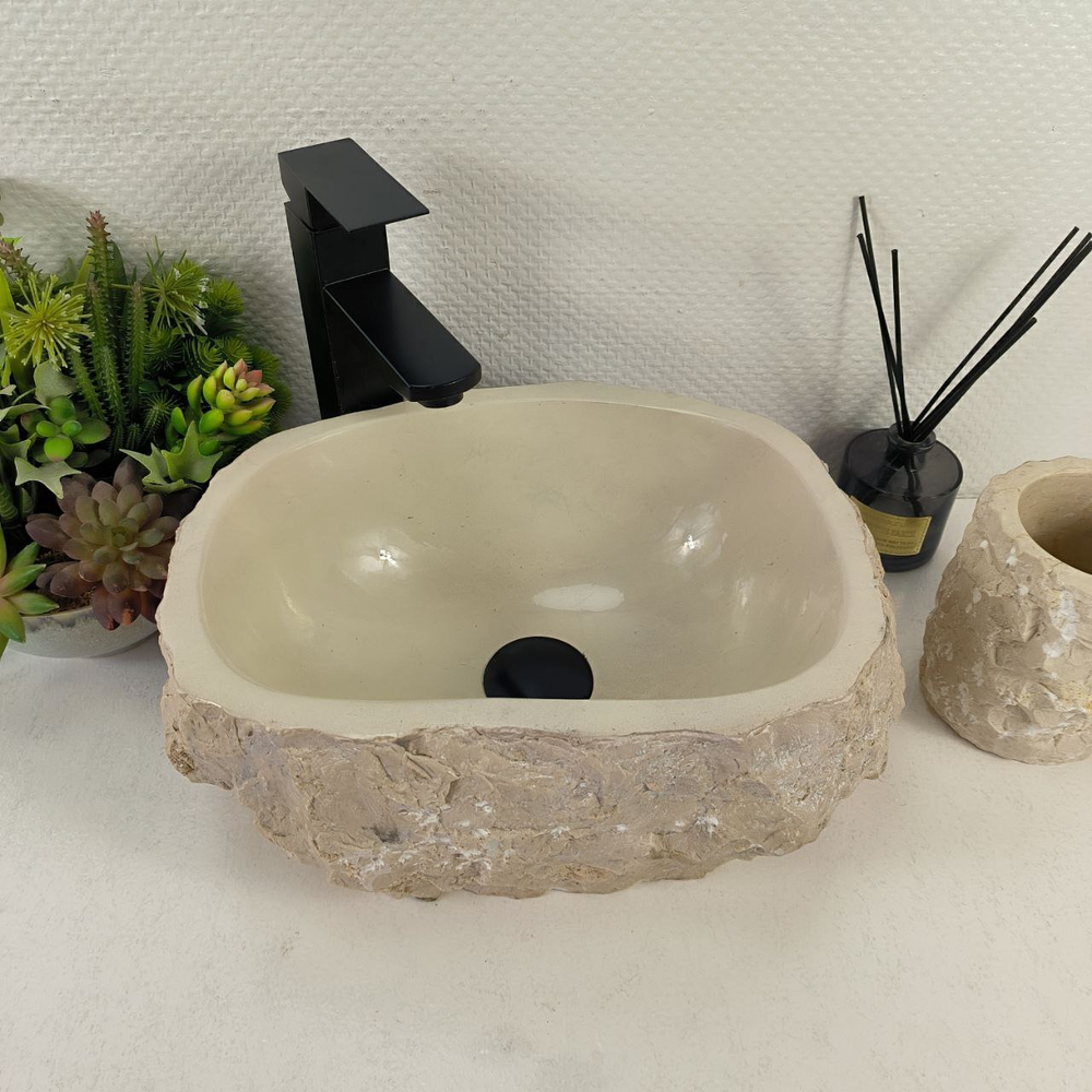 Раковина из мрамора Erozy Cream EM-65570 37*28*16 0868