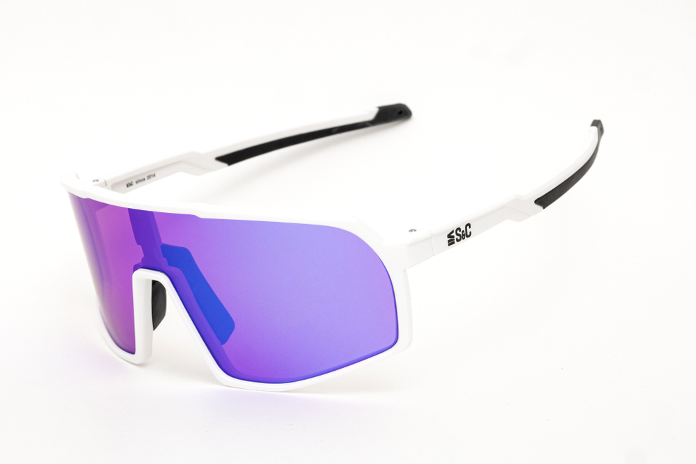 Очки S&C YOUCAN Full revo blue mirror, Matt white