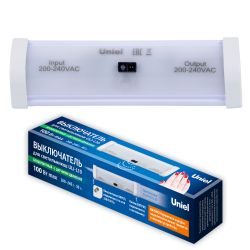 USN-F10 100W-2P WHITE Выключатель бесконтактный с датчиком движения. Цвет белый. TM Uniel