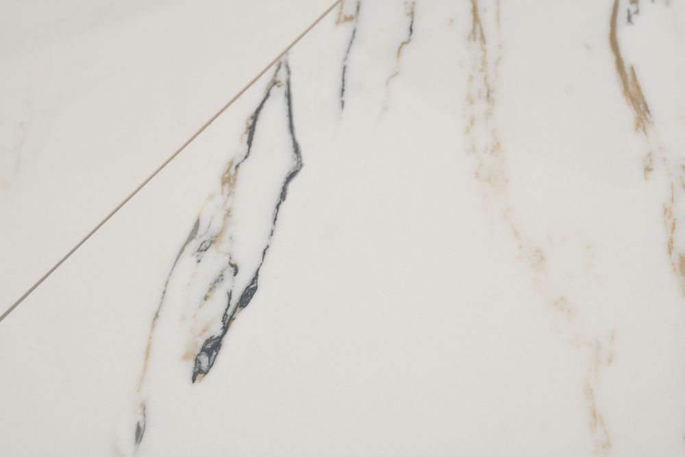 "Меркурий" стол интерьерный раздвижной обеденный из керамики, цвет белый глянцевый